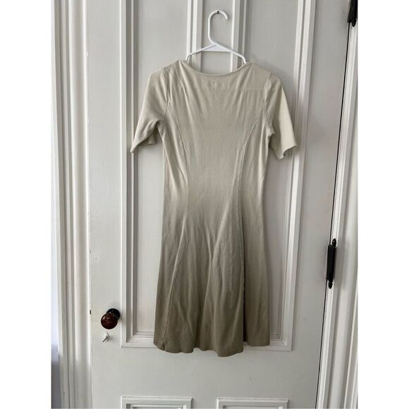 Territory Ahead cream and tan t-shirt short sleeve dress S - Picture 2 of 6